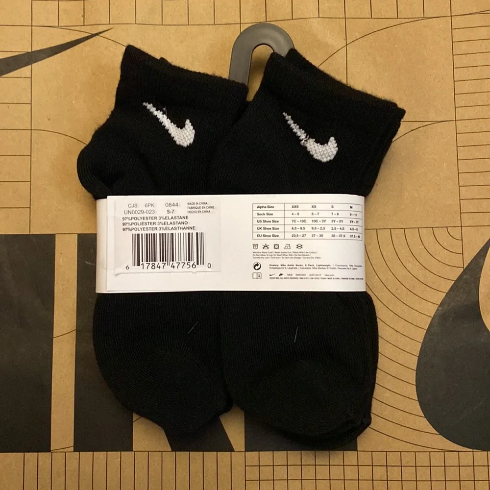 Kids Nike ankle socks 6 pairs